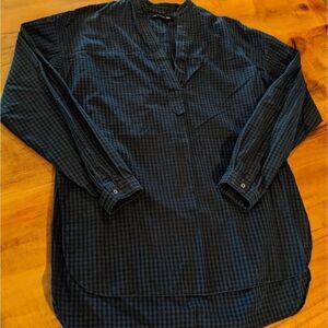 Rag & Bone gingham check blue black size xs